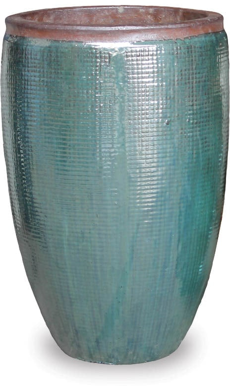 Horno grid tall planter, green