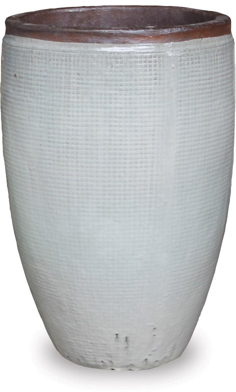 Horno grid tall planter, white