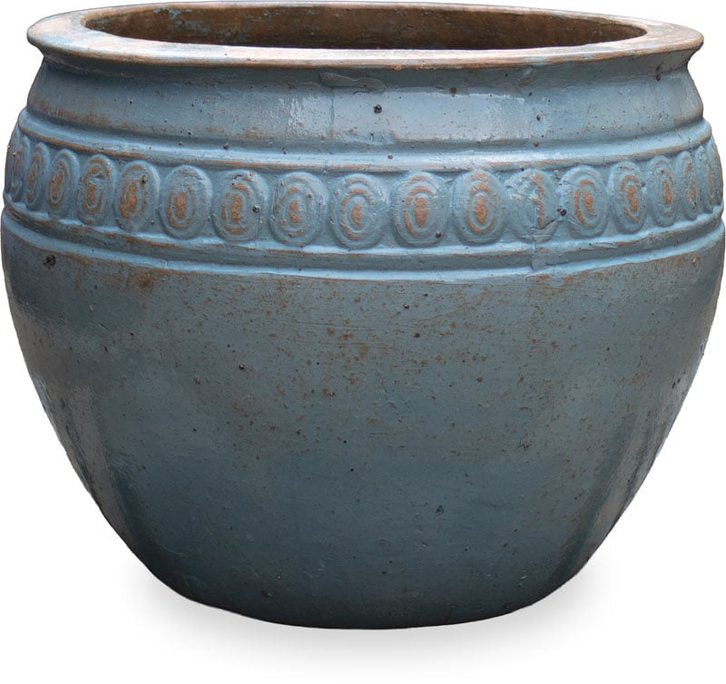 Horno nickle fishbowl pot, blue