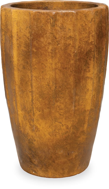 Horno tall vertical lines pot, gold
