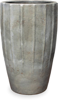 Horno tall vertical lines pot, green
