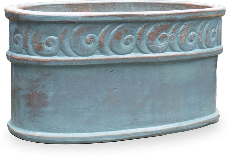 Horno trough planter, blue