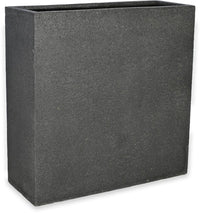 Lirio rectangular planter, black