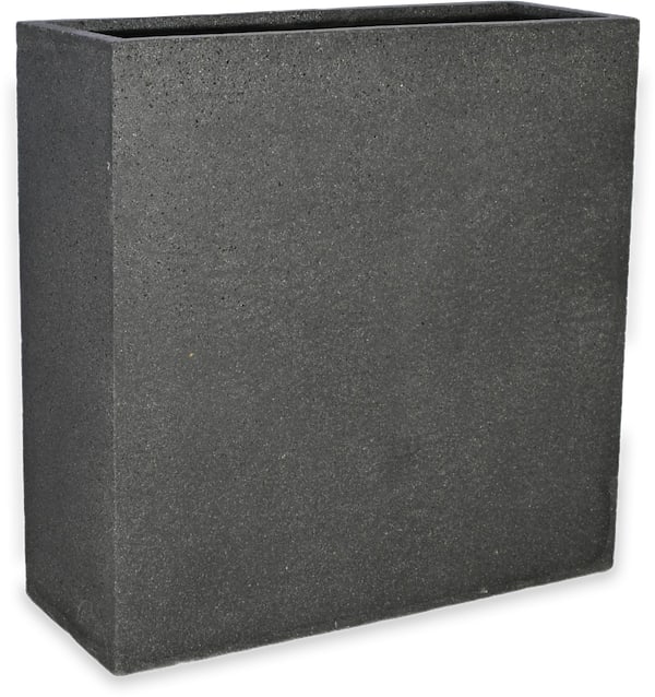 Lirio rectangular planter, black