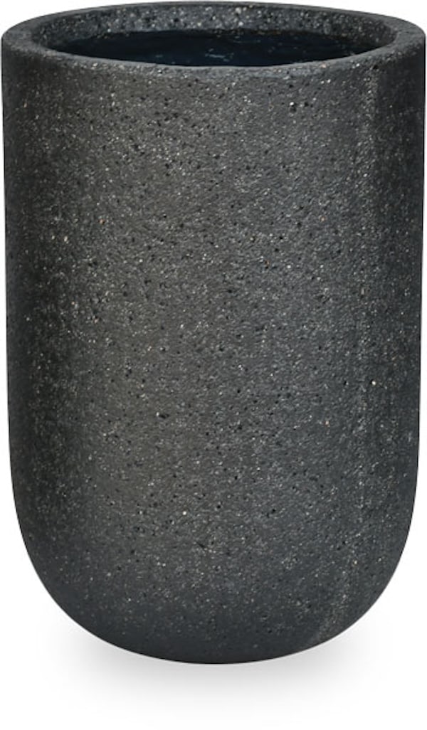 Lirio tall round planter, black