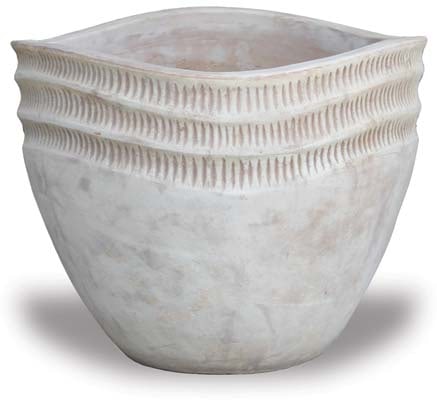 Loma round waved planter