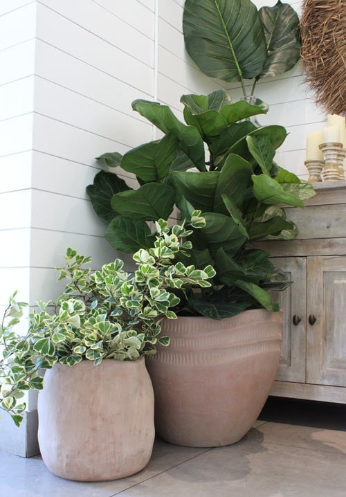 Loma round waved planter
