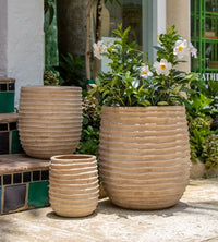 Loma tall rippled planter
