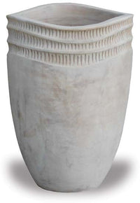 Loma tall round waved planter