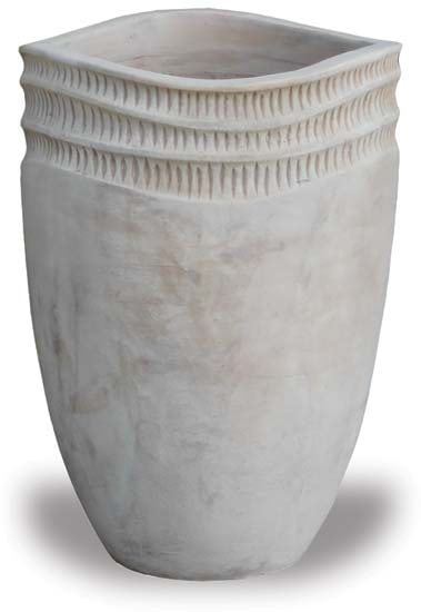 Loma tall round waved planter