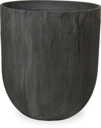 Marea round planter, charcoal