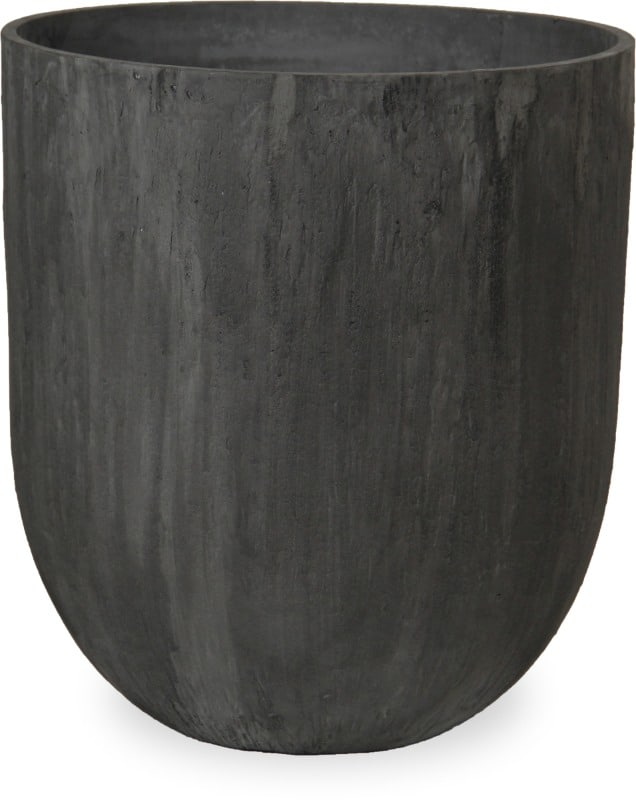 Marea round planter, charcoal