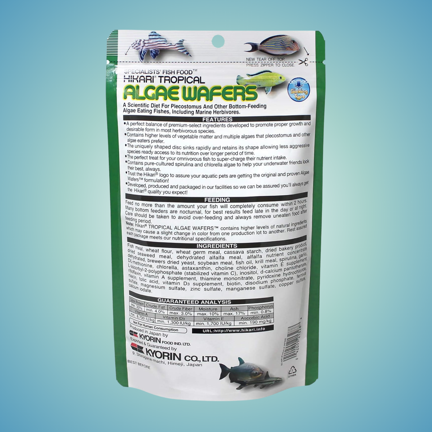 Tropical Algae Wafers for Plecostomus & Algae Eaters