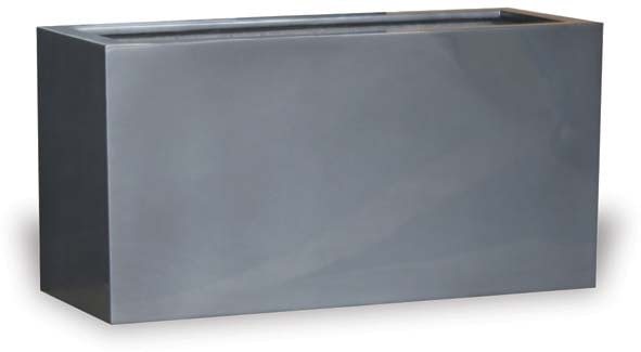 Nube contemporary rectangle planter, grey