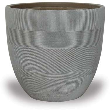 Ola varying stripes egg pot, brown