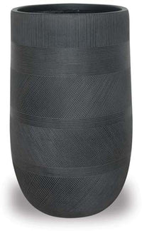 Ola varying stripes pot, black