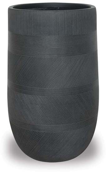 Ola varying stripes pot, black