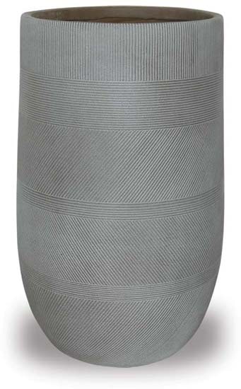 Ola varying stripes pot, brown