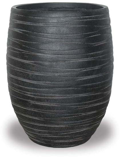 Ola wave belly pot, black