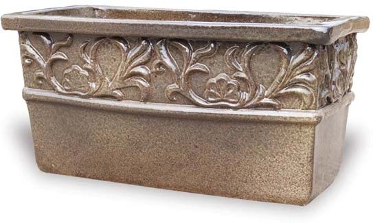 Oliva short rectangle istanbul planter, black