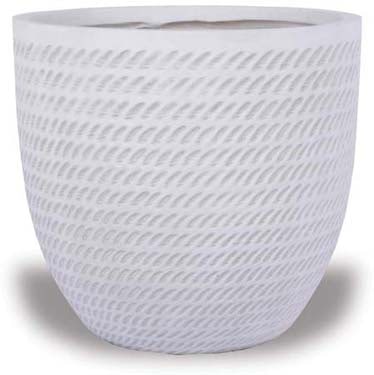 Palma egg pot, white
