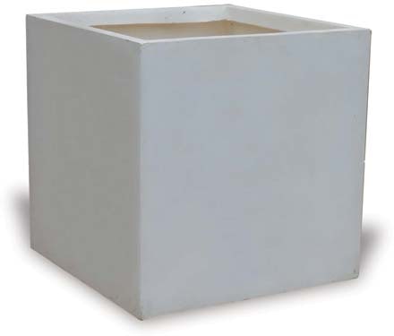 Palma large square pot, cream