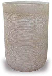 Palma scratched tall round pot, sand