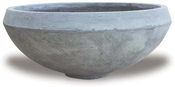 Palma shallow planter, grey