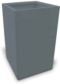 Palma tall cube square pot, grey