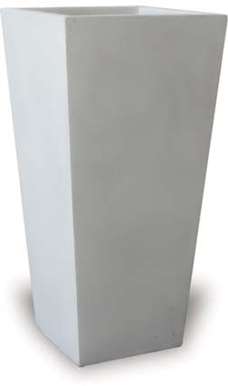 Palma tall square pot, cream