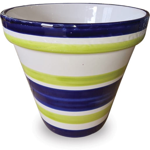 Patio stripe pot
