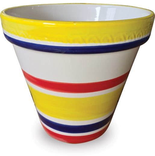 Patio stripe pot