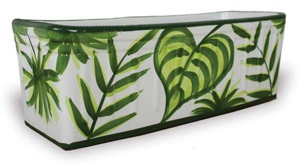 Patio window box square pot, malaga