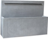 Peral grey rectangular trough fountain, grey