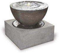 Peral low egg fountain with base and LED light