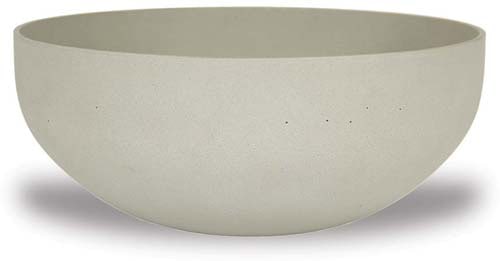 Peral low sandstone pot, cream