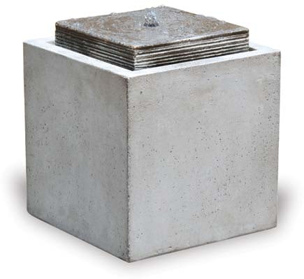 Peral medium square top fountain with LED light