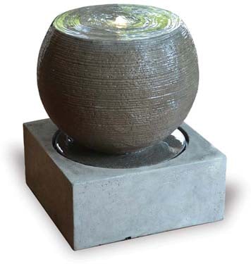 Peral round fountain with base LED light top
