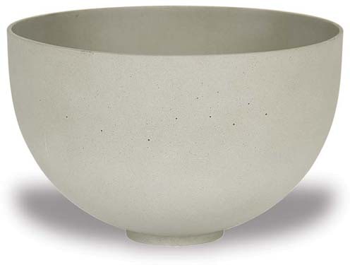 Peral round sandstone pot, cream