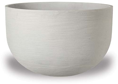 Peral sand fiber low pot with horizontal scratch, sand