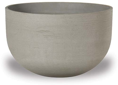 Peral sand fiber low pot with horizontal scratch, taupe