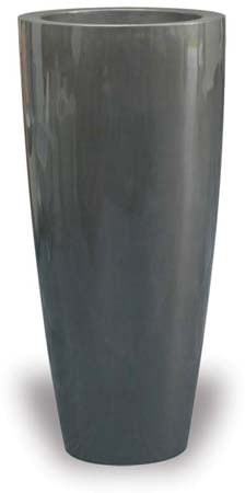 Peral tall round pot, grey