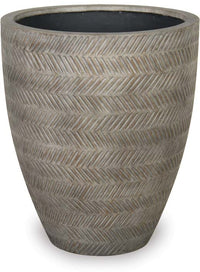 Piedra fishbone texture tall egg pot