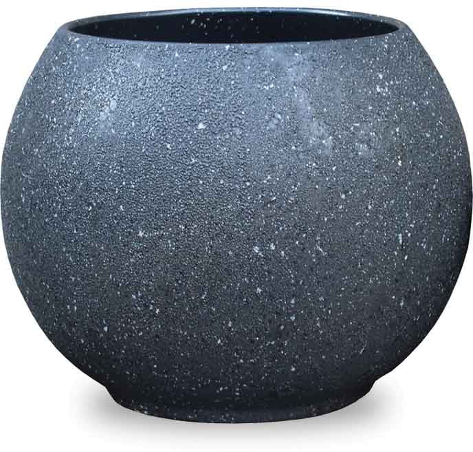Prado ball hand painted planter, brown