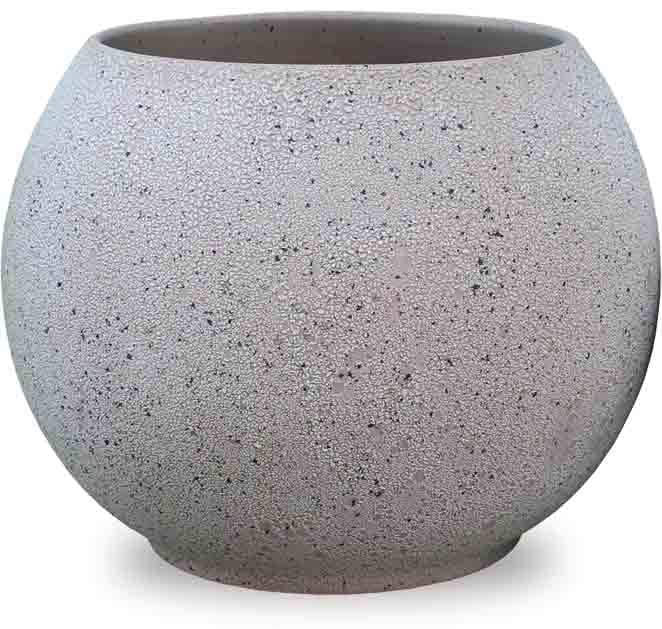Prado ball hand painted planter, cream