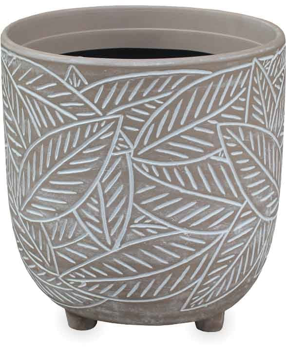 Prado brown planter with hand painted, brown