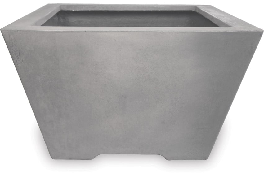 Prado curved square planter, grey