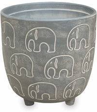Prado footed planter with hand painted