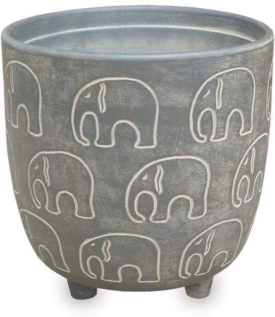 Prado footed planter with hand painted
