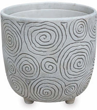 Prado footed planter with hand painted